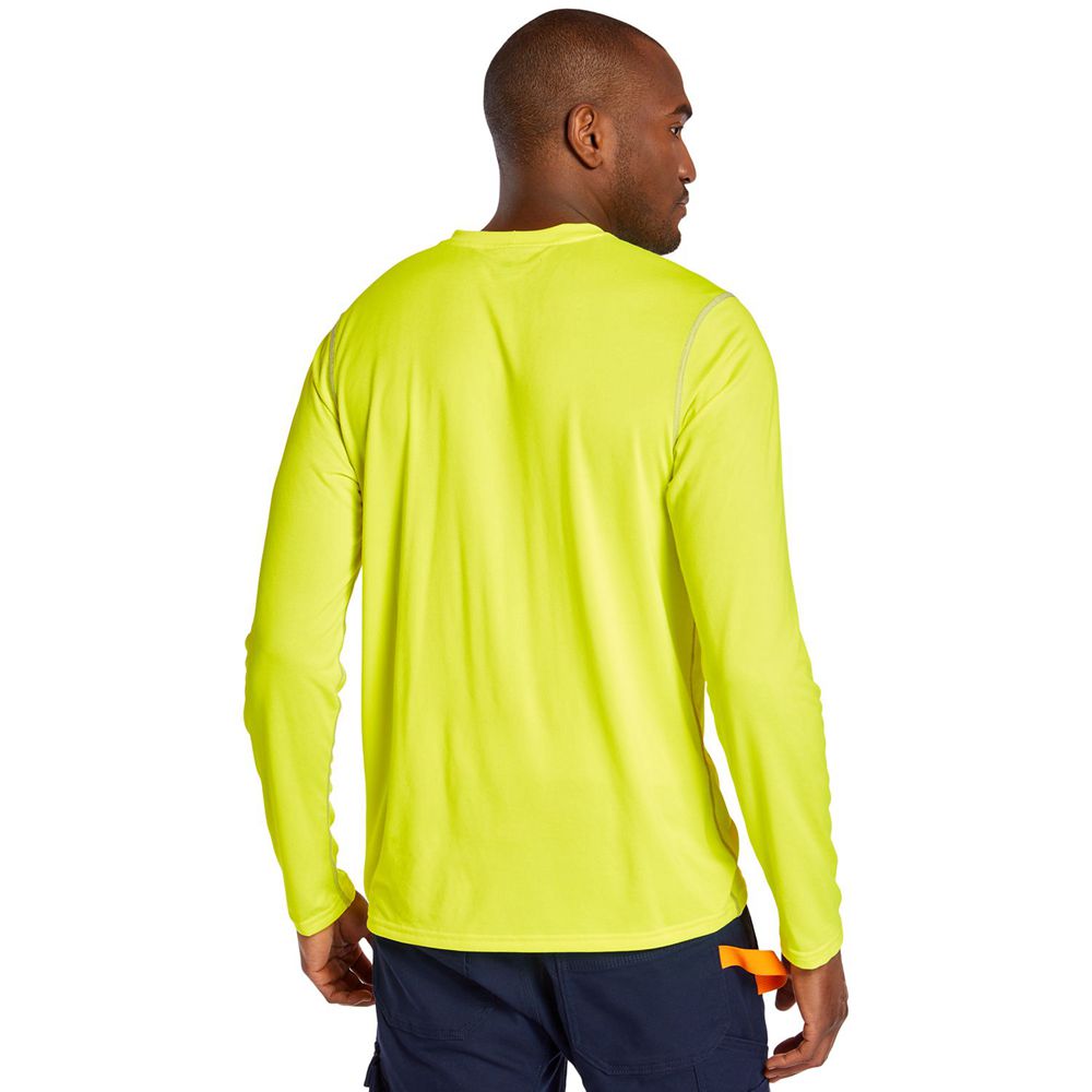 Timberland Mens T-Shirts PRO® Wicking Good Sport Long Sleeve - Green - India RD5048673